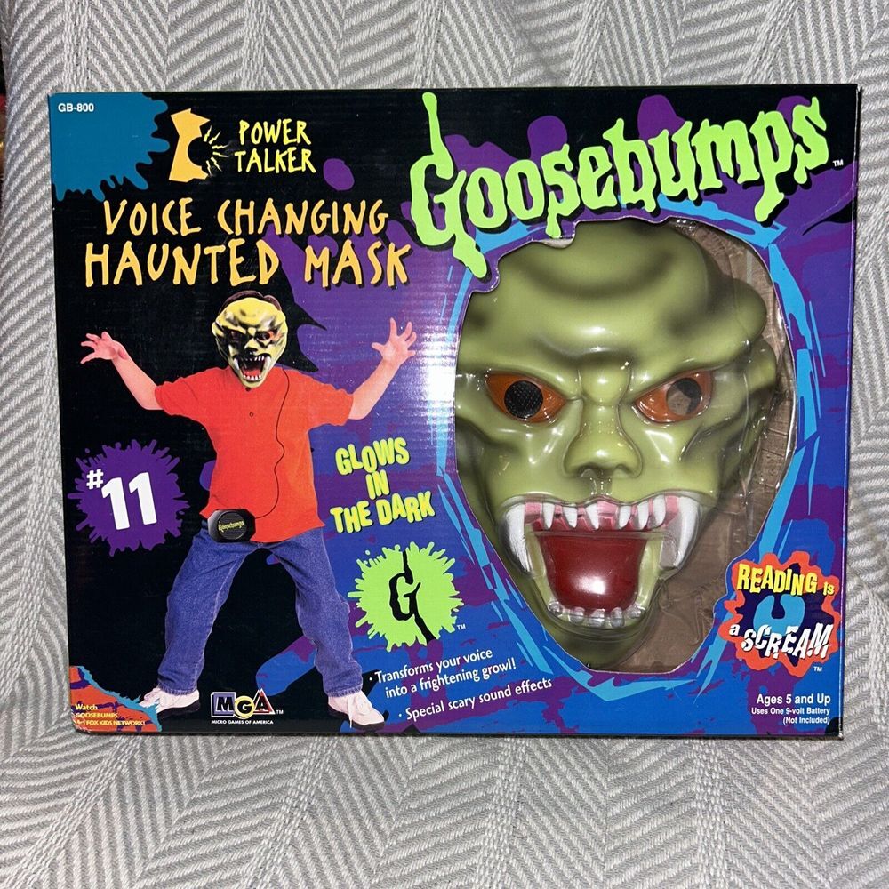 VTG 1996 Goosebumps‎ Voice Changing Glow In The Dark Haunted Mask Toy For Repair